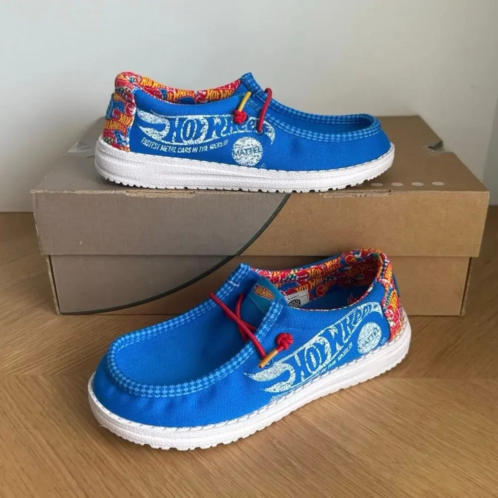 Hey Dude Wally Funk Hot Wheels Kids Sneakers - SZ 2 Y